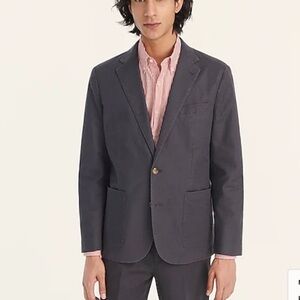 J. Crew Slim-fit suit jacket in stretch hemp-organic cotton BC612 blue XL